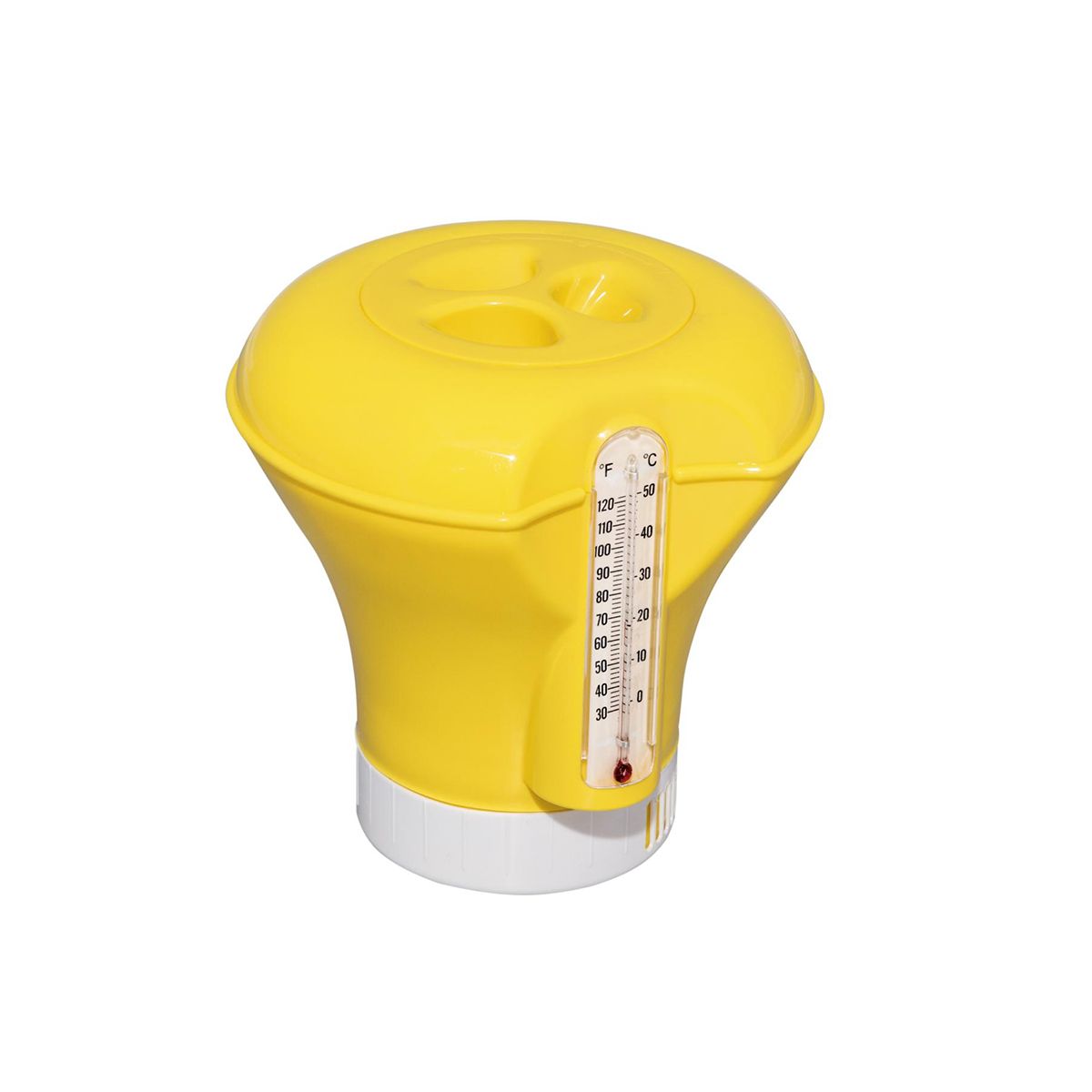 BESTWAY Diffuseur de chlore flottant jaune avec thermomètre Jaune - Bestway