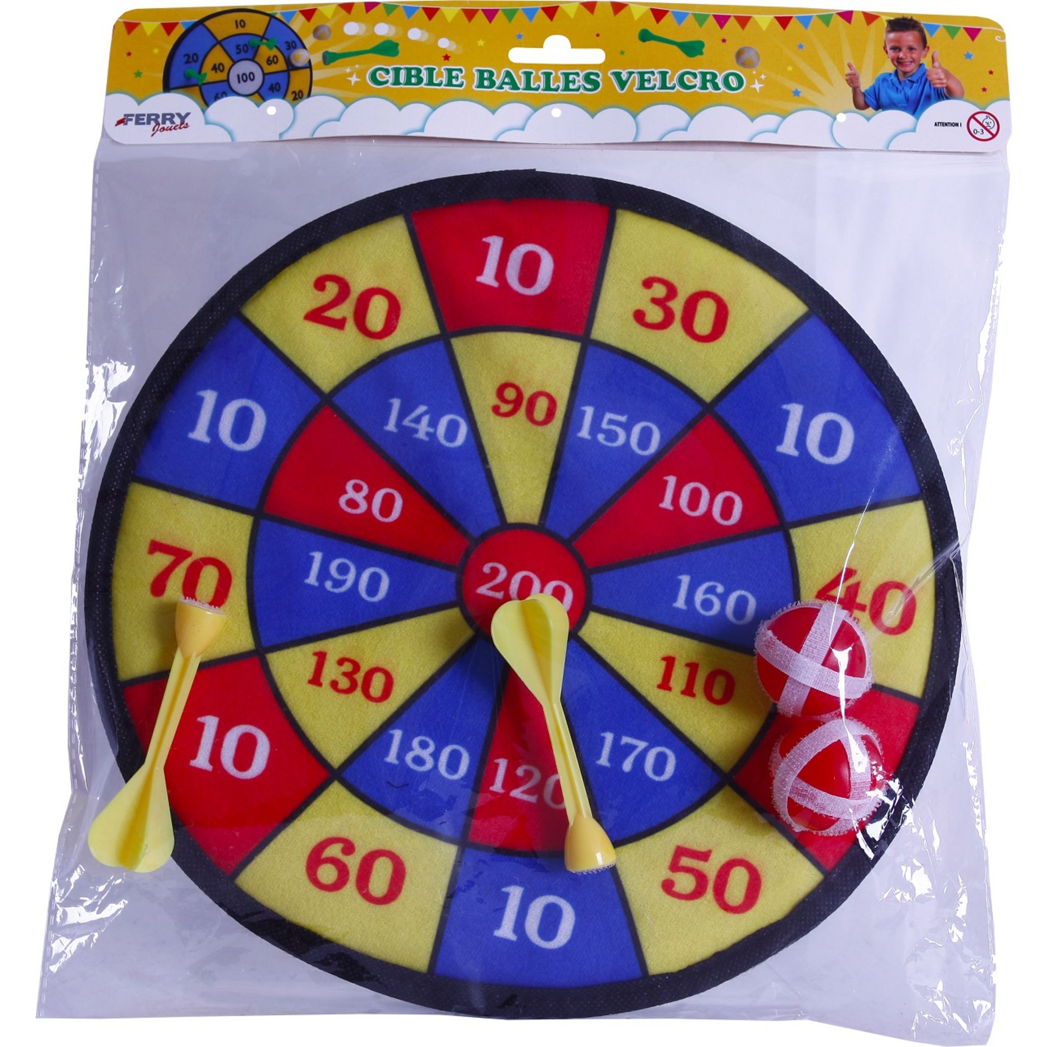 Acheter Jeu de fléchettes Velcro avec 3 balles, 36 cm en