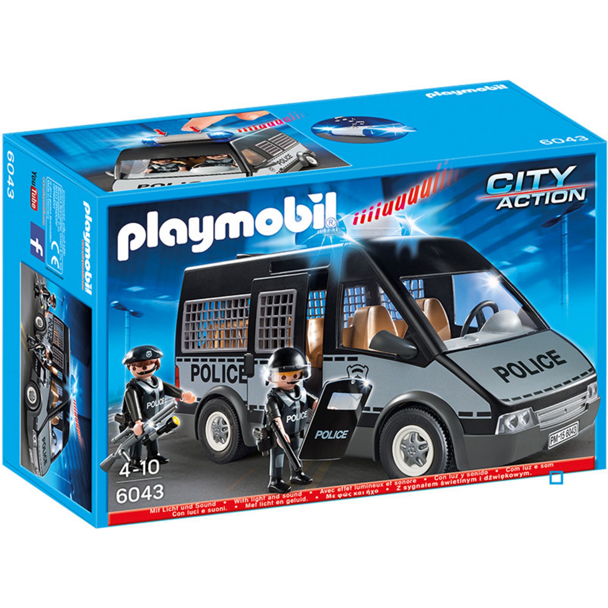 Soldes Playmobil Camion des policiers d'élite avec sirène et