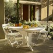 GROSFILLEX Table de jardin pliante 118x77cm résine blanc VEGA