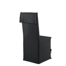 Housse de chaise finition carrée en coton   (Anthracite)
