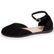 ISOTONER Isotoner Ballerines femme confort avec bride. Coloris disponibles : Noir / Noir, Marron clair, Marron
