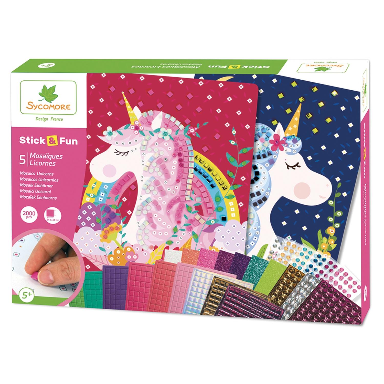 SYCOMORE Stick'n fun - Kit création mosaïques thème licorne pas