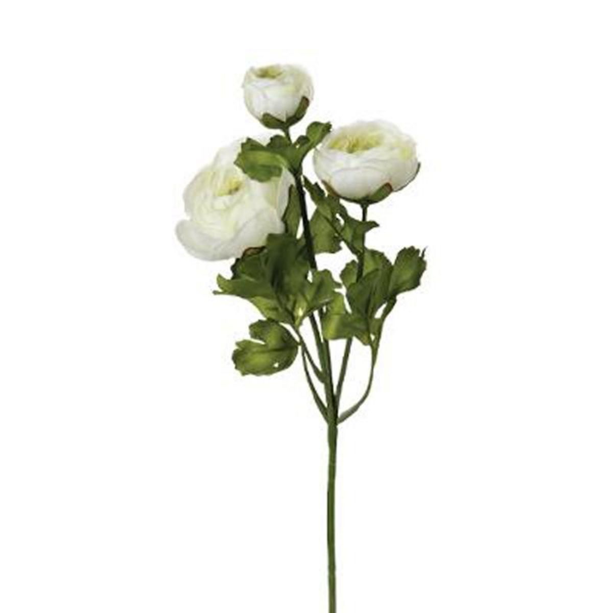 Fleur Artificielle Renoncule 60cm Blanc pas cher à prix Auchan
