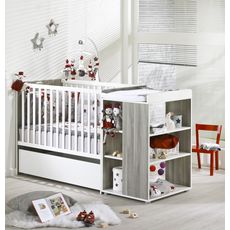 Sauthon On Line Lit Bebe Combine 60x1cm Evolutif 90x190cm Lilou Pas Cher A Prix Auchan