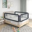 VIDAXL Barriere de securite de lit d'enfant Gris fonce 150x25 cm Tissu