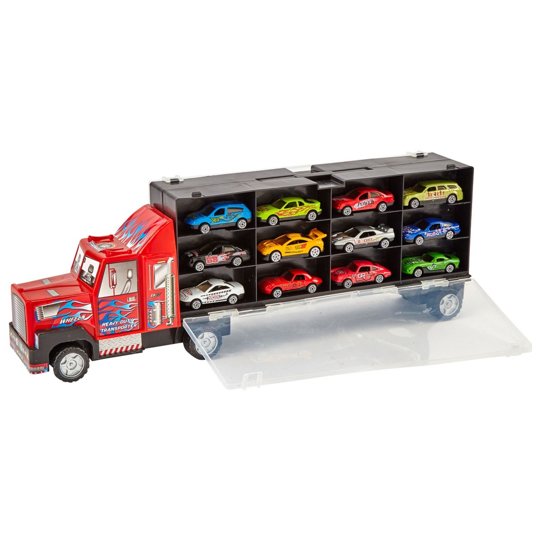 Un camion de livraison de voiture jouet 