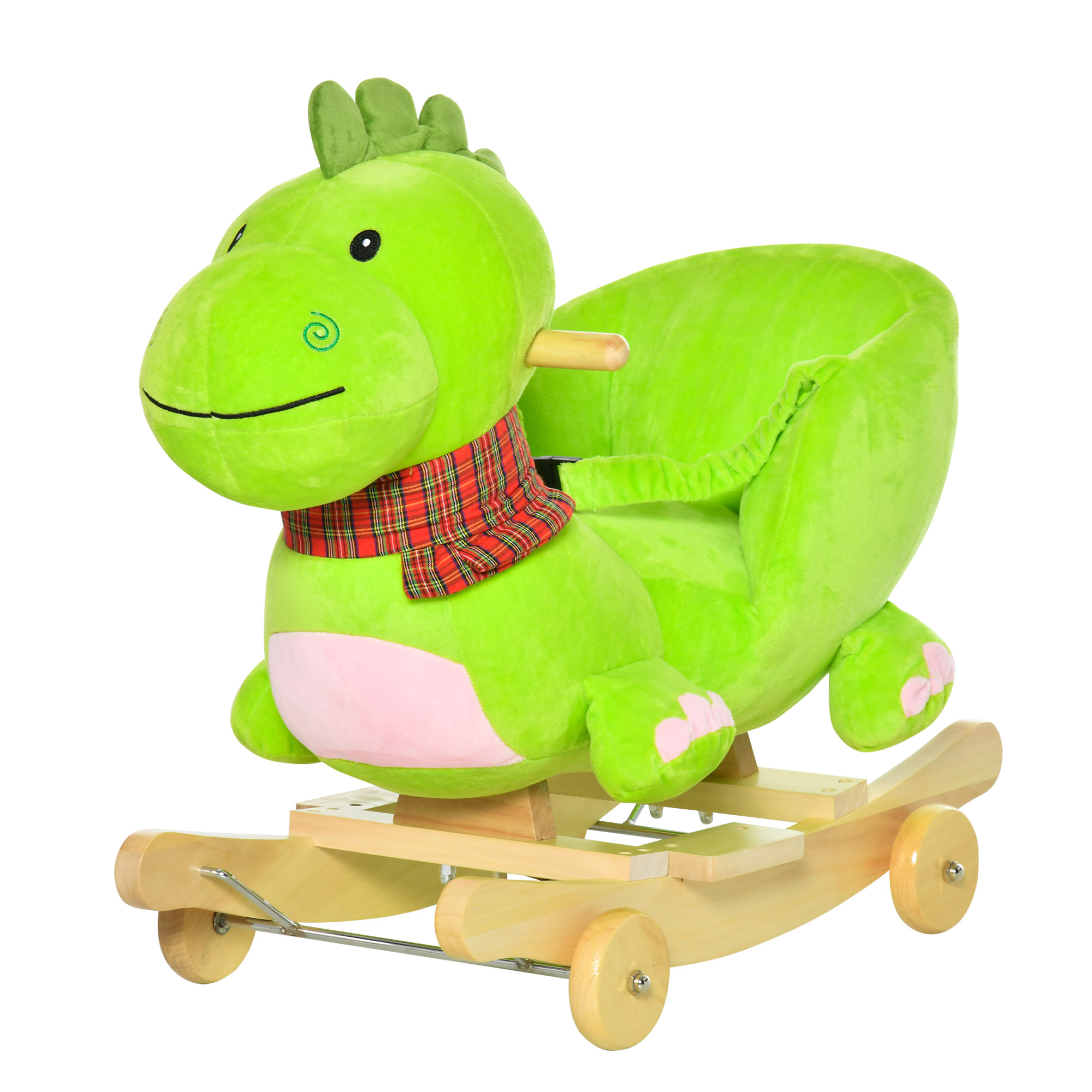 HOMCOM Cheval Bascule jouet bascule dinosaure et porteur sur