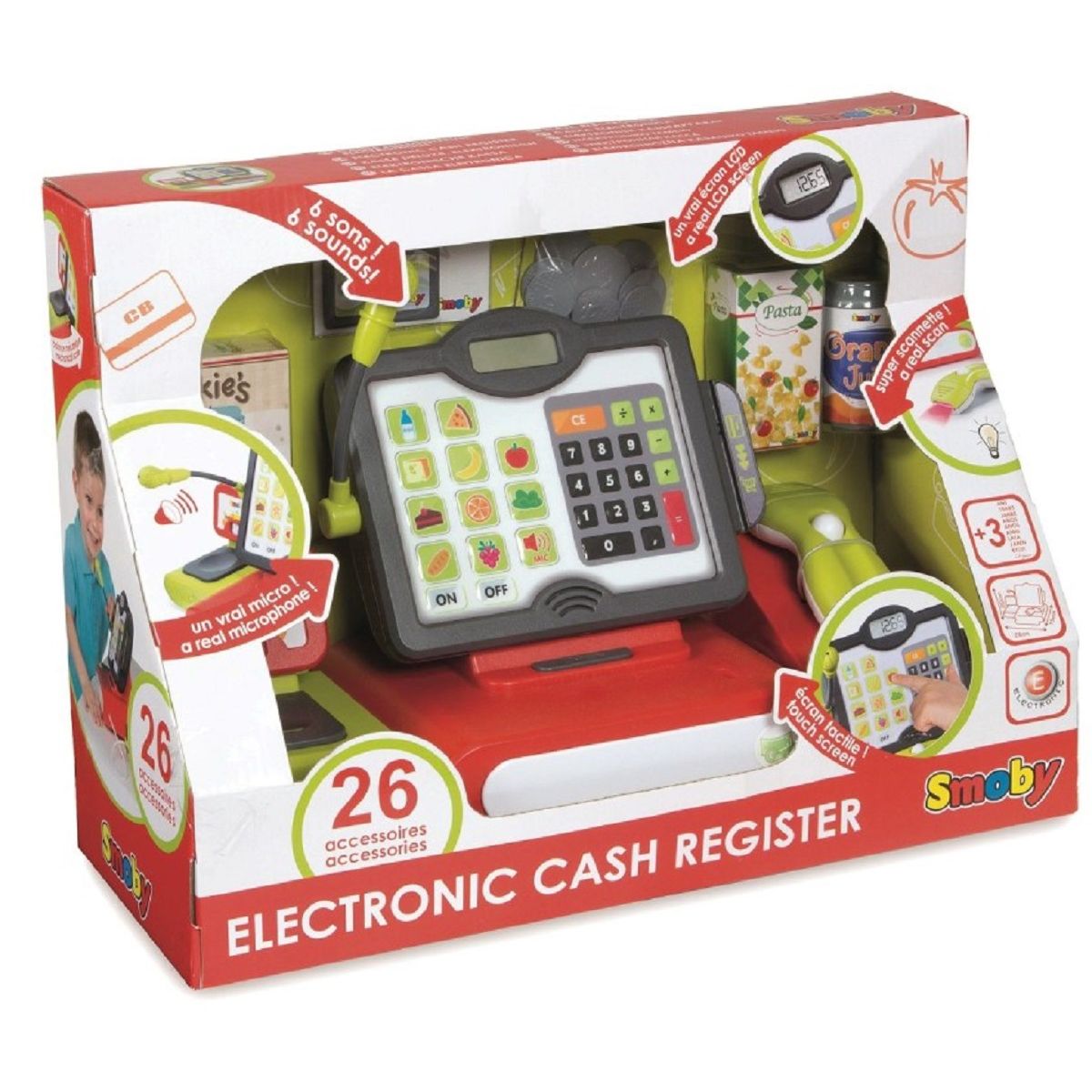 SMOBY Caisse enregistreuse électronique - jouet d'imitation pas cher 