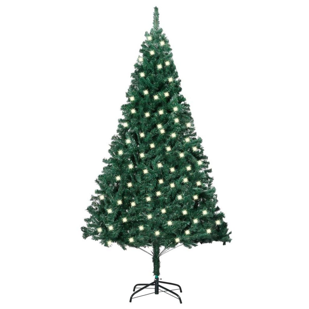 VIDAXL Arbre de Noël artificiel avec LED branches epaisses Vert 120 cm