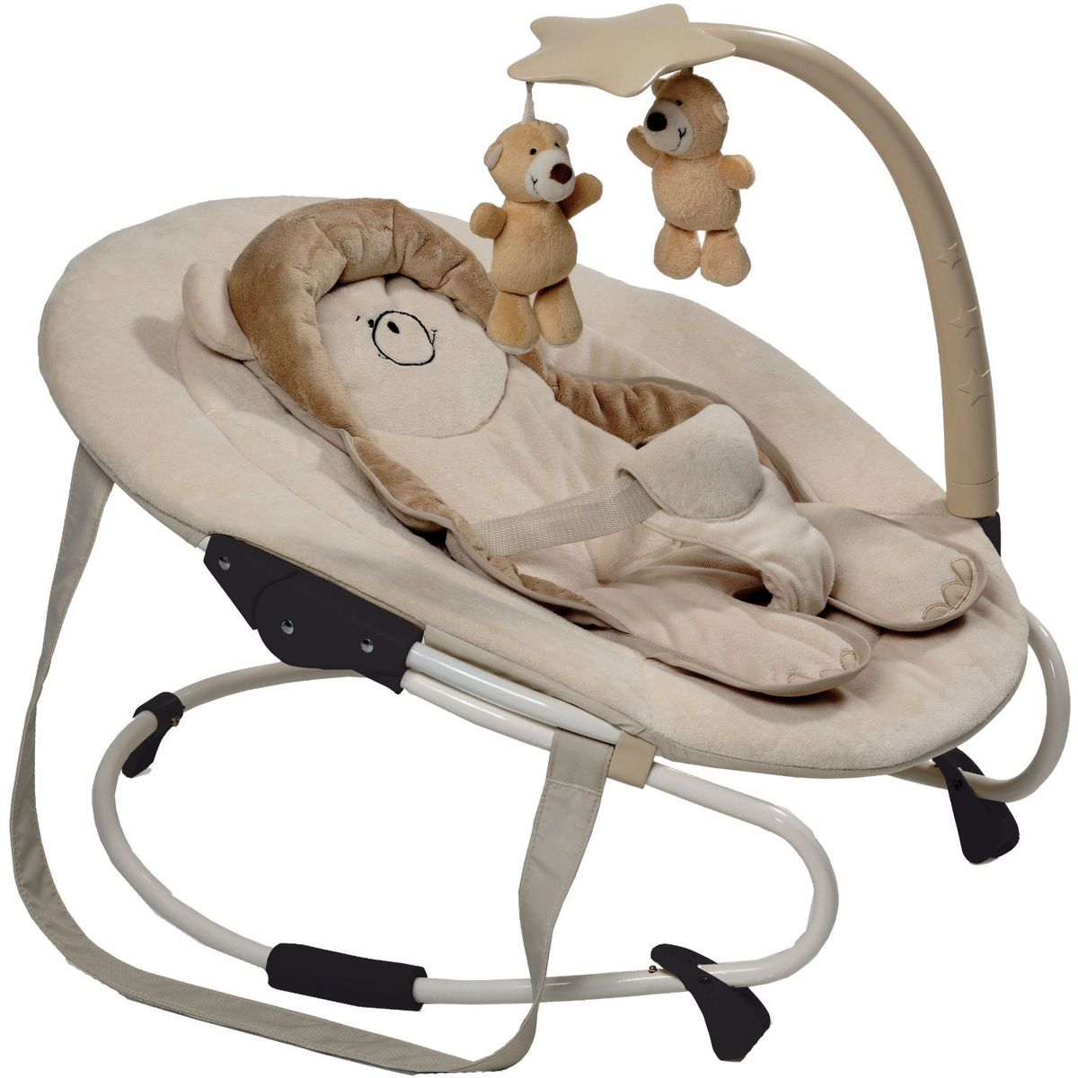 HAUCK Transat bébé inclinable Bungee leisure - Beige pas cher