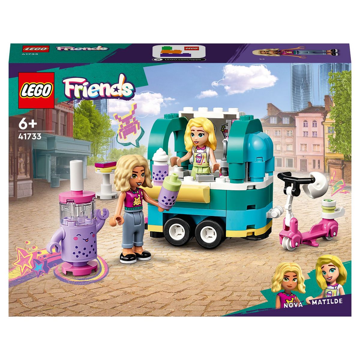 LEGO Friends 41733 La boutique mobile de Bubble Tea, Jouet Filles et Garçons 6 Ans, Jeu Créatif, avec Véhicules, et Personnages Nova & Mathilde