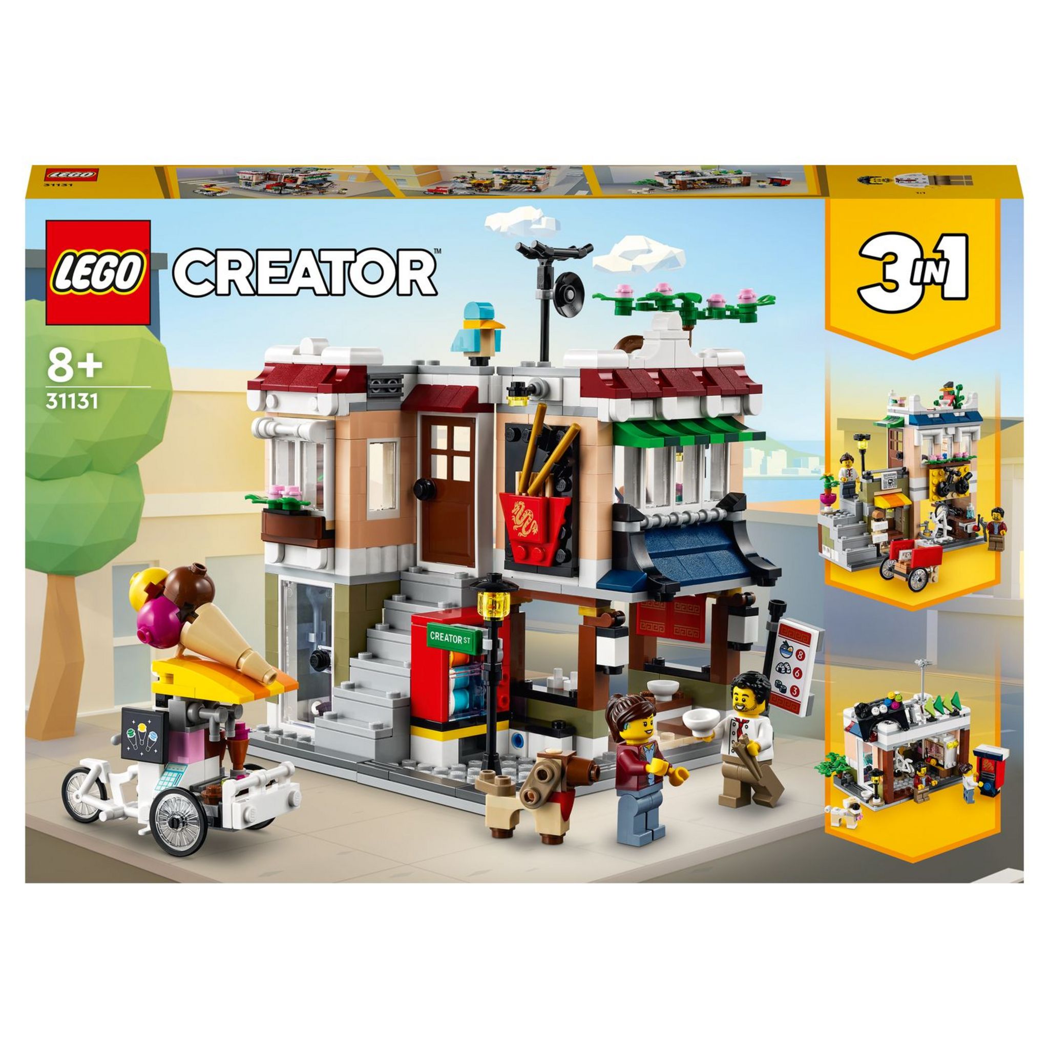 LEGO Creator 31131 3-en-1 Le Magasin de Nouille du Centre-Ville