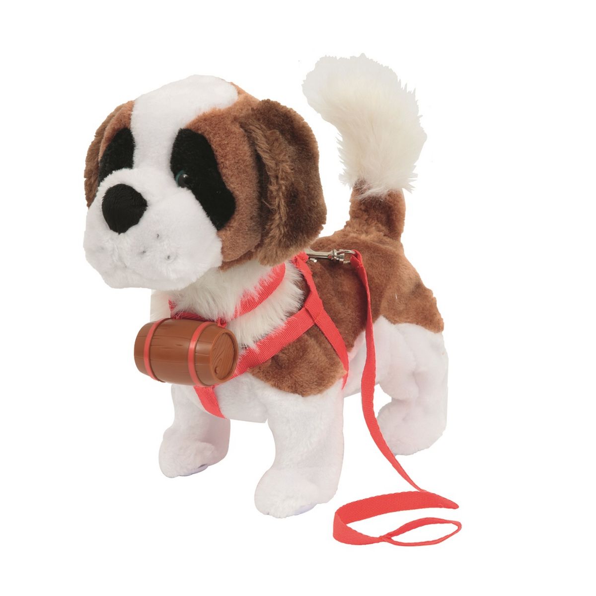 Jouet chien qui marche avec laisse – Peluche qui aboie