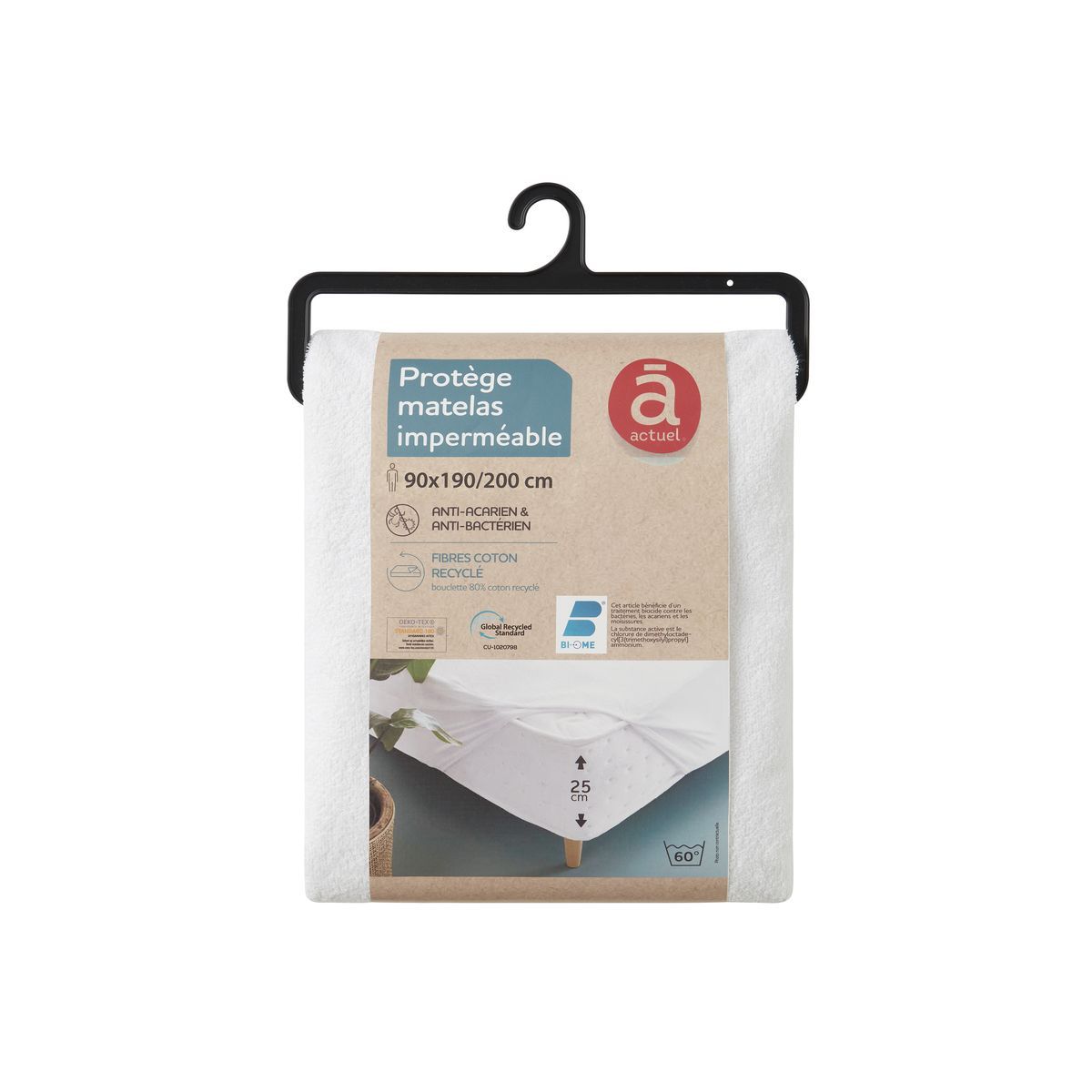 Protège matelas 140x190 cm  Alèse Imperméable et Anti Acariens