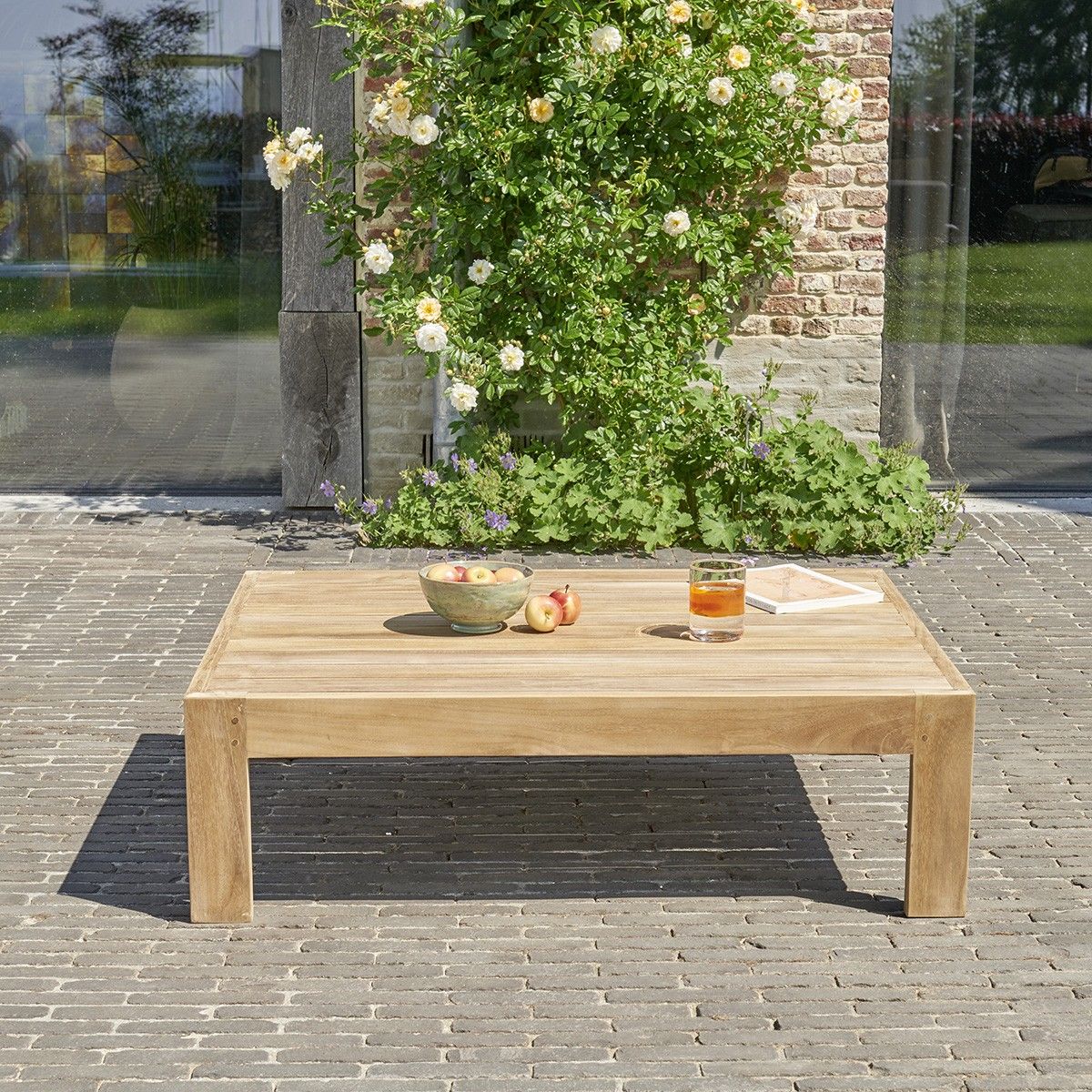 BOIS DESSUS BOIS DESSOUS Table basse de jardin en teck 102 cm