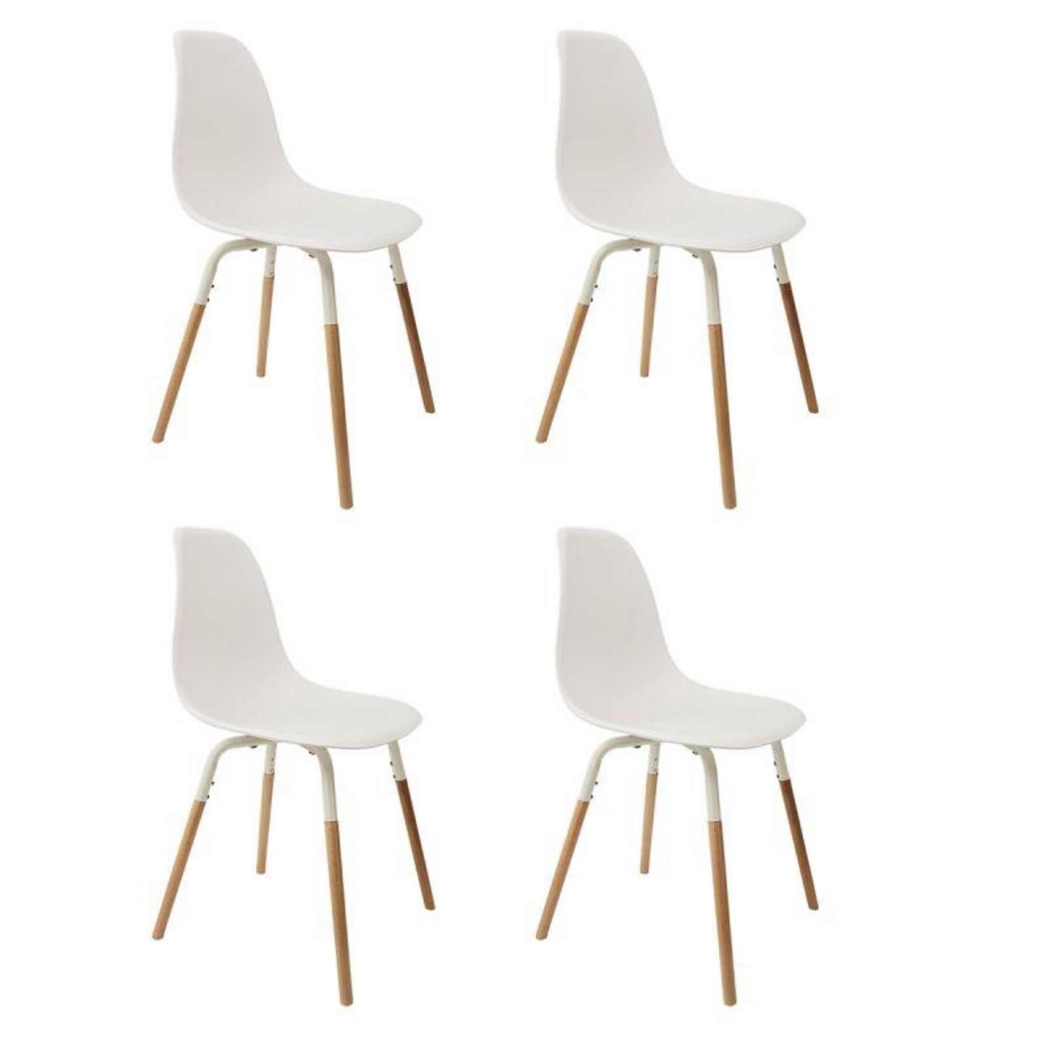 Paris Prix Lot de 4 Chaises Scandinaves Freya 86cm Blanc pas cher 