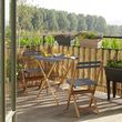 GARDENSTAR Set de balcon 2 personnes acacia bicolore gris POBOIS