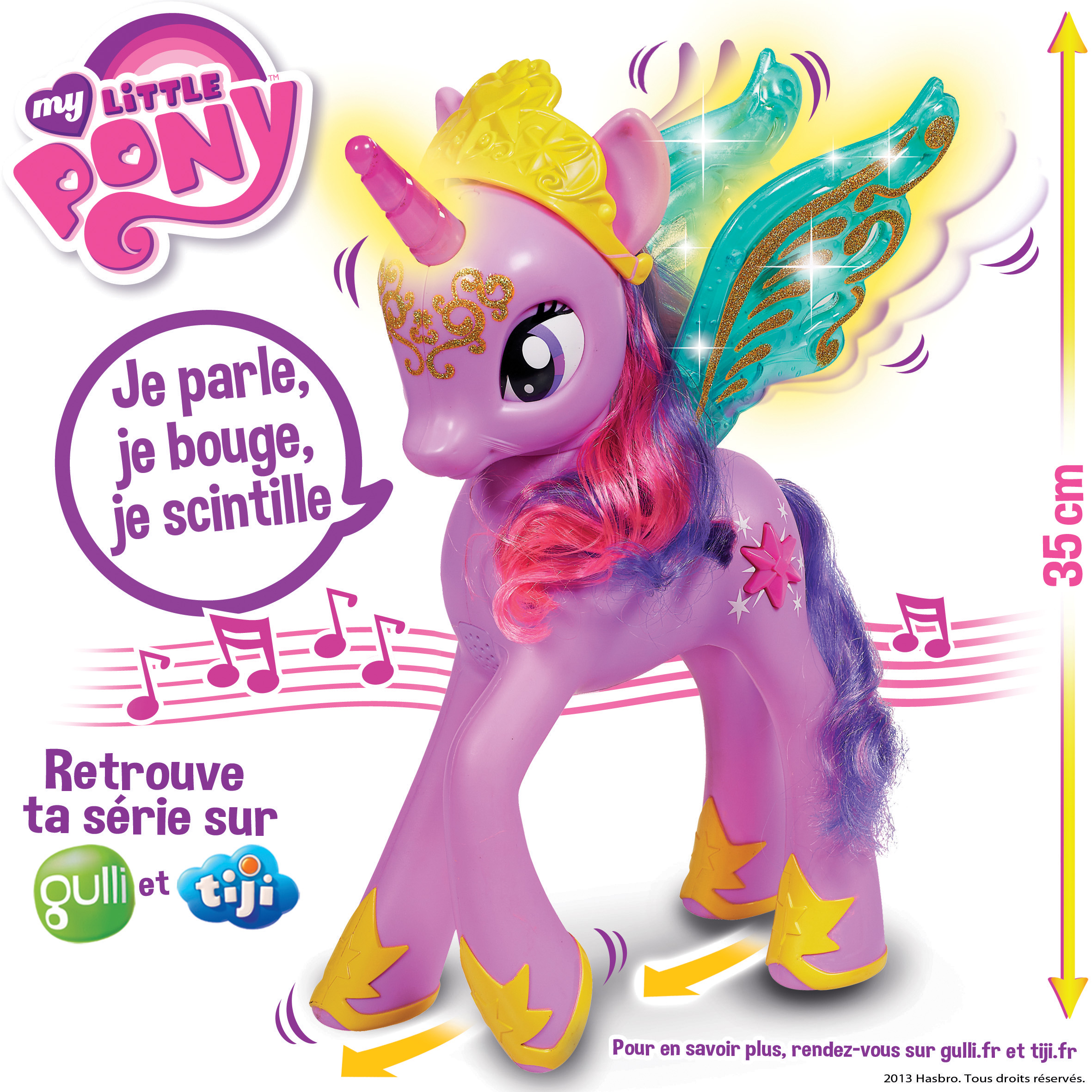 Figurine jouet fille my little pony 7 cm HASBRO toys jaune ailée