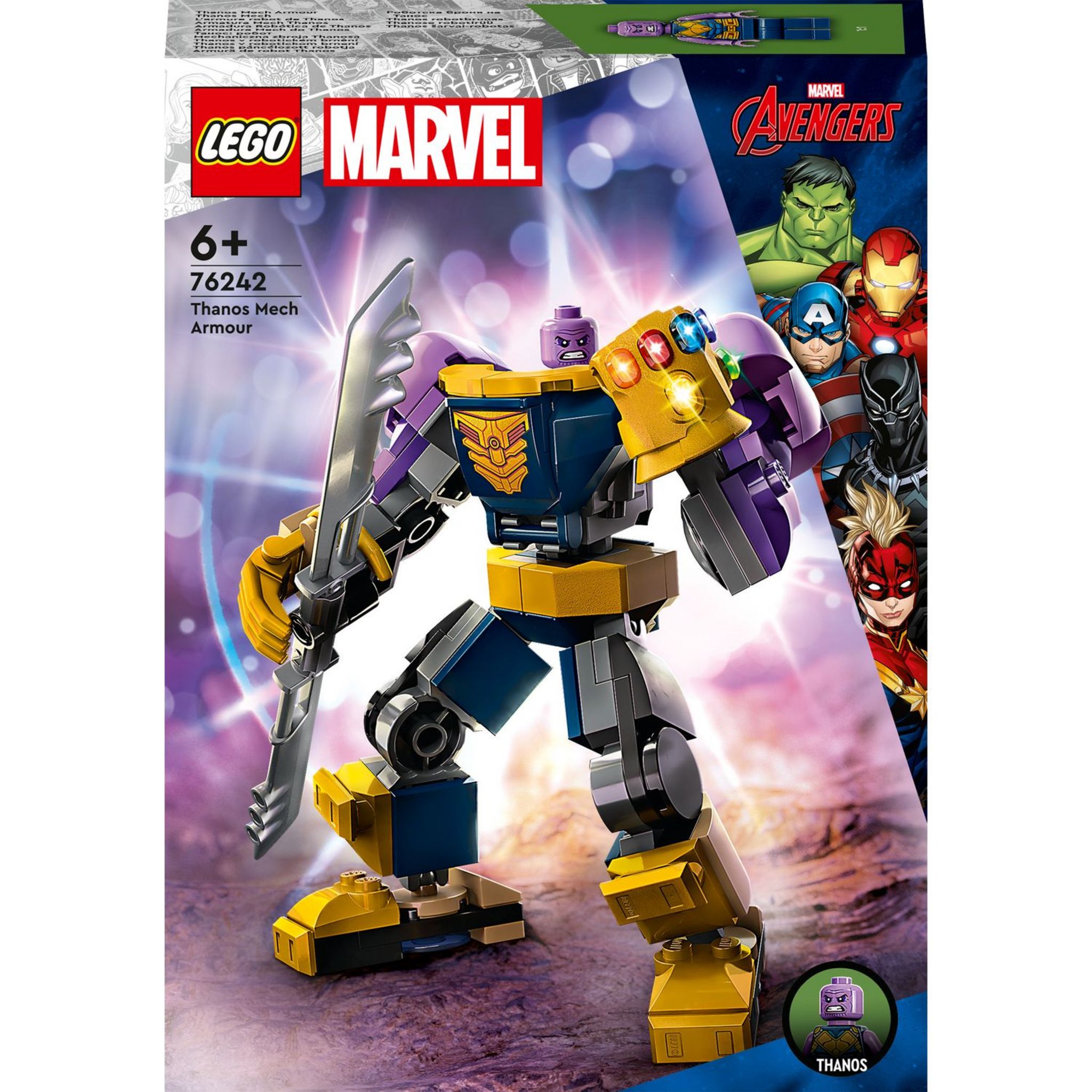 LEGO® Marvel 76258 La Figurine de Captain America avec Bouclier, Jouet et  Décoration Avengers