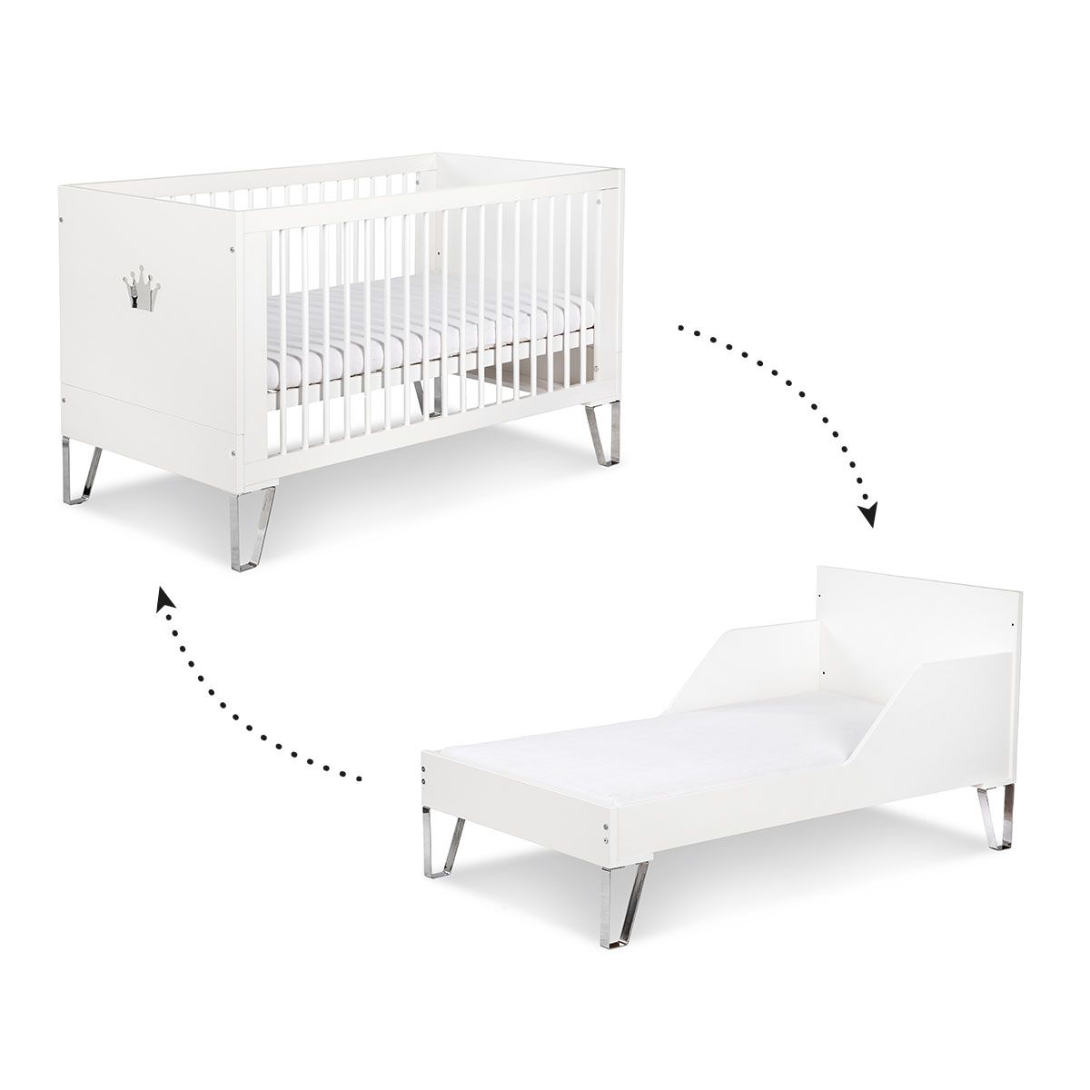 LITTLE SKY BY KLUPS Lit évolutif 70x140 LittleSky by Klups Blanka - Blanc