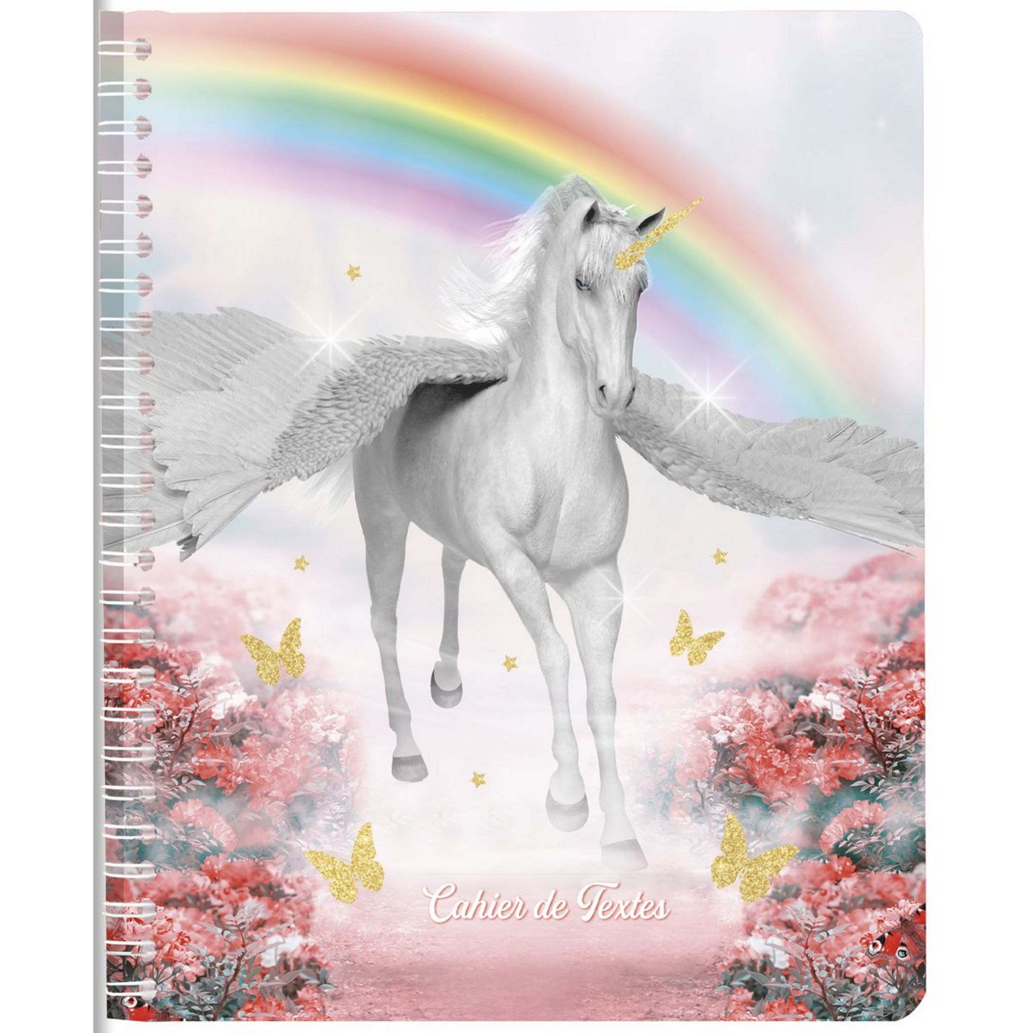 Cahier de Textes Rigide Licorne Cygne Oberthur