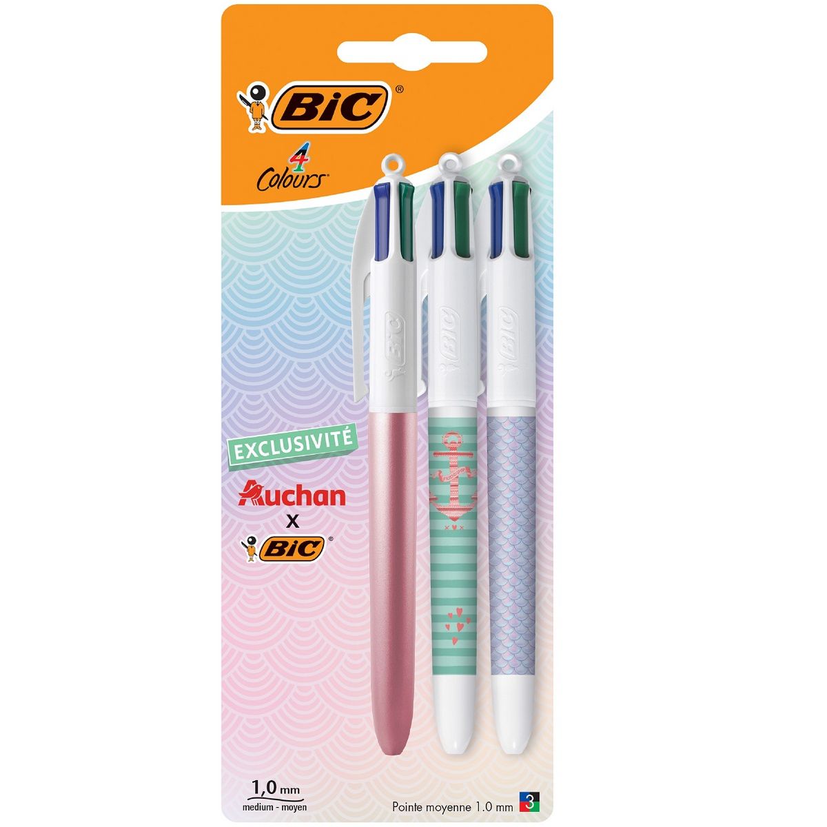 Lot de 2 stylos 4 couleurs BIC prix pas cher