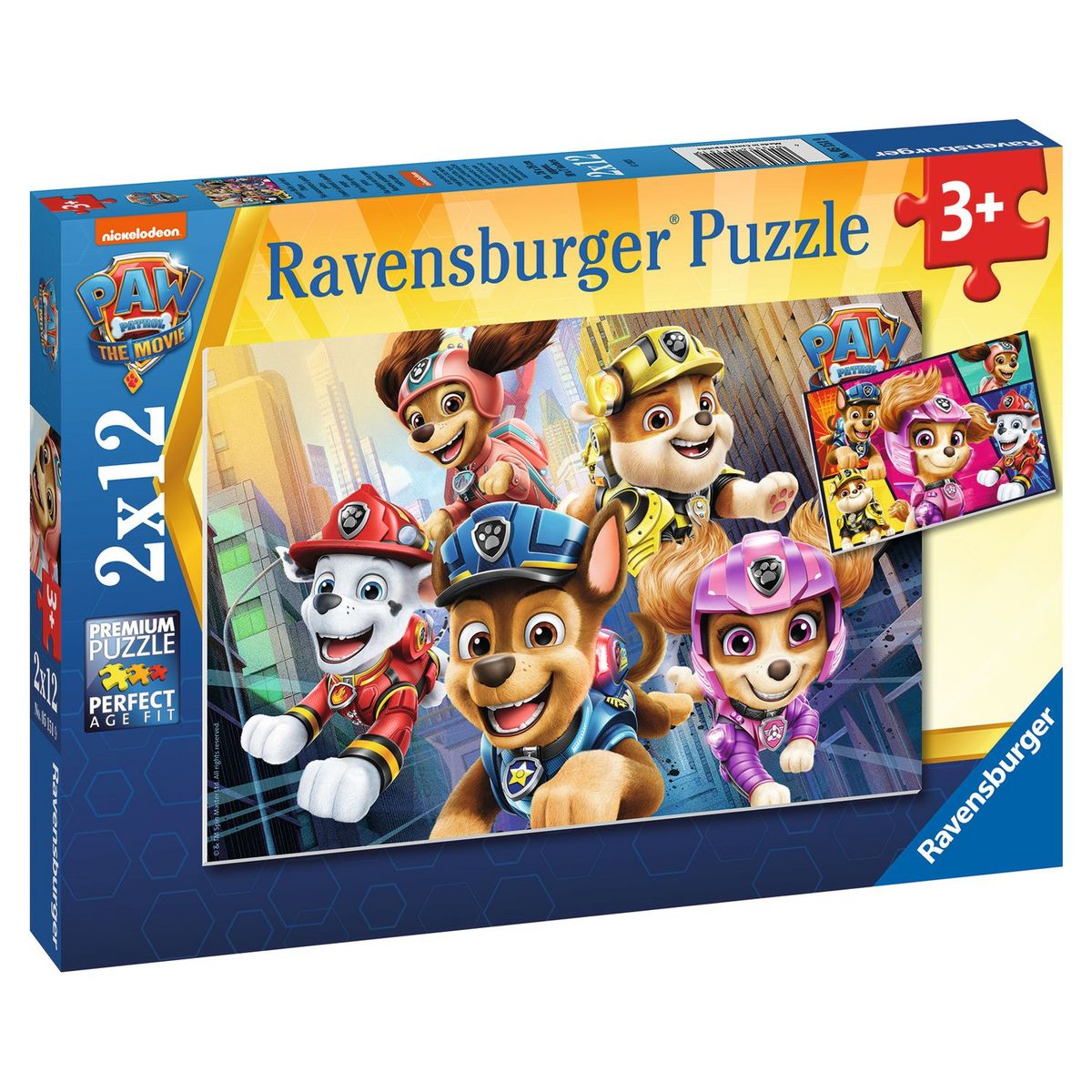 Puzzles 3x49 pièces : Pat'Patrouille, le Film (Paw Patrol) : Chase, Marcus  et Stella - Jeux et jouets Ravensburger - Avenue des Jeux