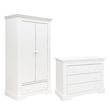 Commode 3 tiroirs et armoire 2 portes Narbonne - Blanc