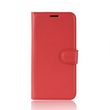 amahousse Housse rouge pour Nokia 7.1 Plus folio grainé avec languette aimantée
