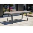 DCB GARDEN Table de jardin 200/300x96cm aluminium céramique gris STOCKHOLM