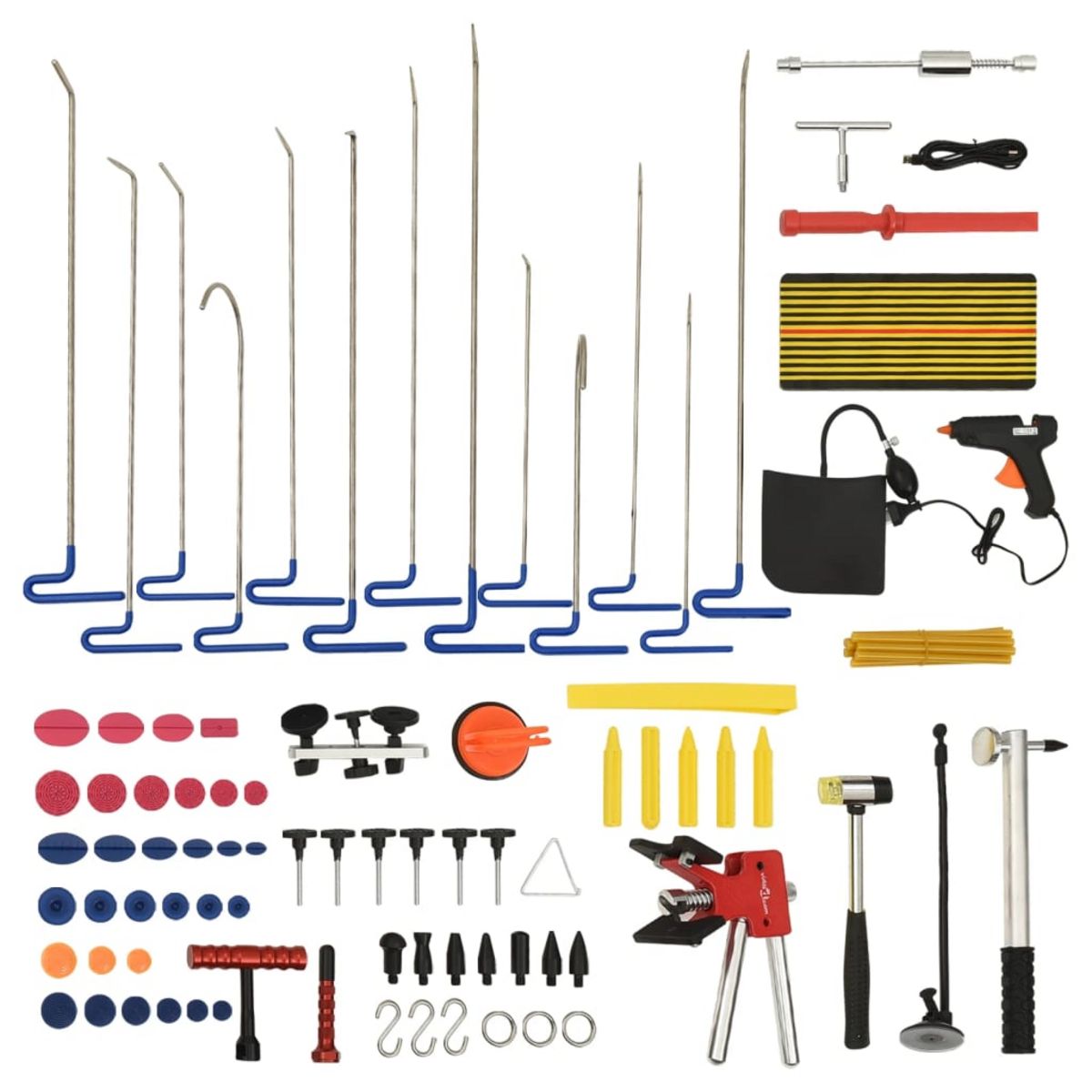 VIDAXL Kit d'outils de debosselage sans peinture 80 pcs pas cher 