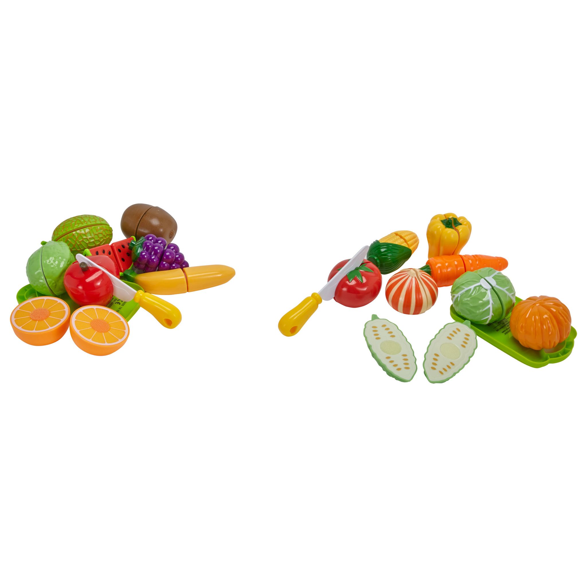 Assortiments de légumes, 5 légumes en bois à découper de la marque Plantoys.