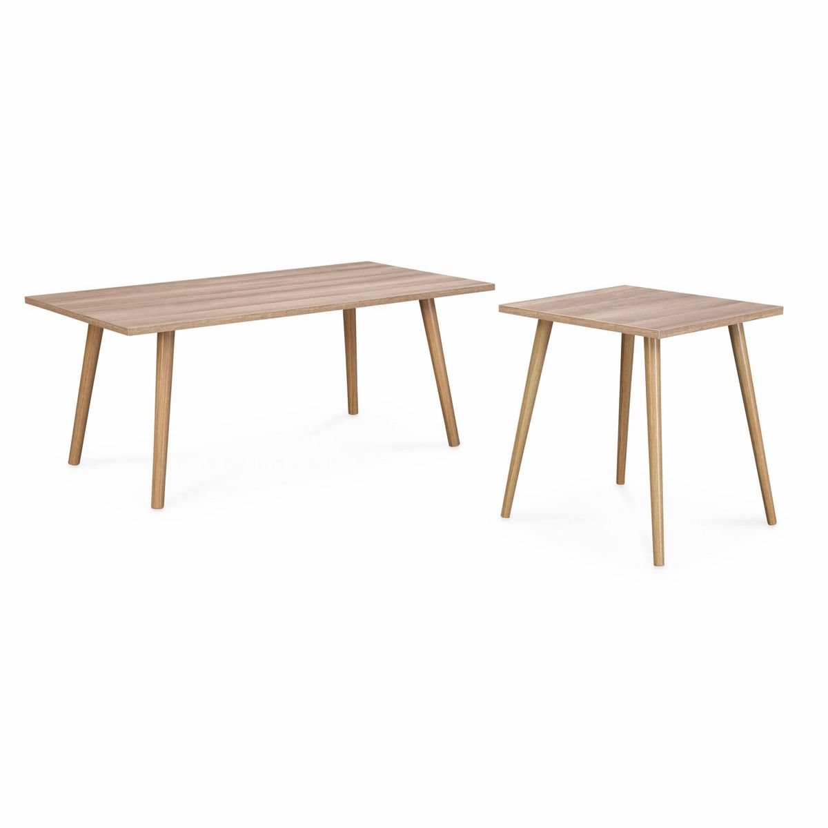 ALICE'S HOME Tables basses en décor bois 110x59x45.5cm - Scandi - 2 tables
