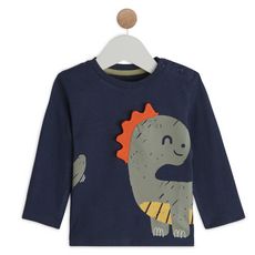 IN EXTENSO T-shirt manches longues dinosaures bébé garçon (Bleu marine)