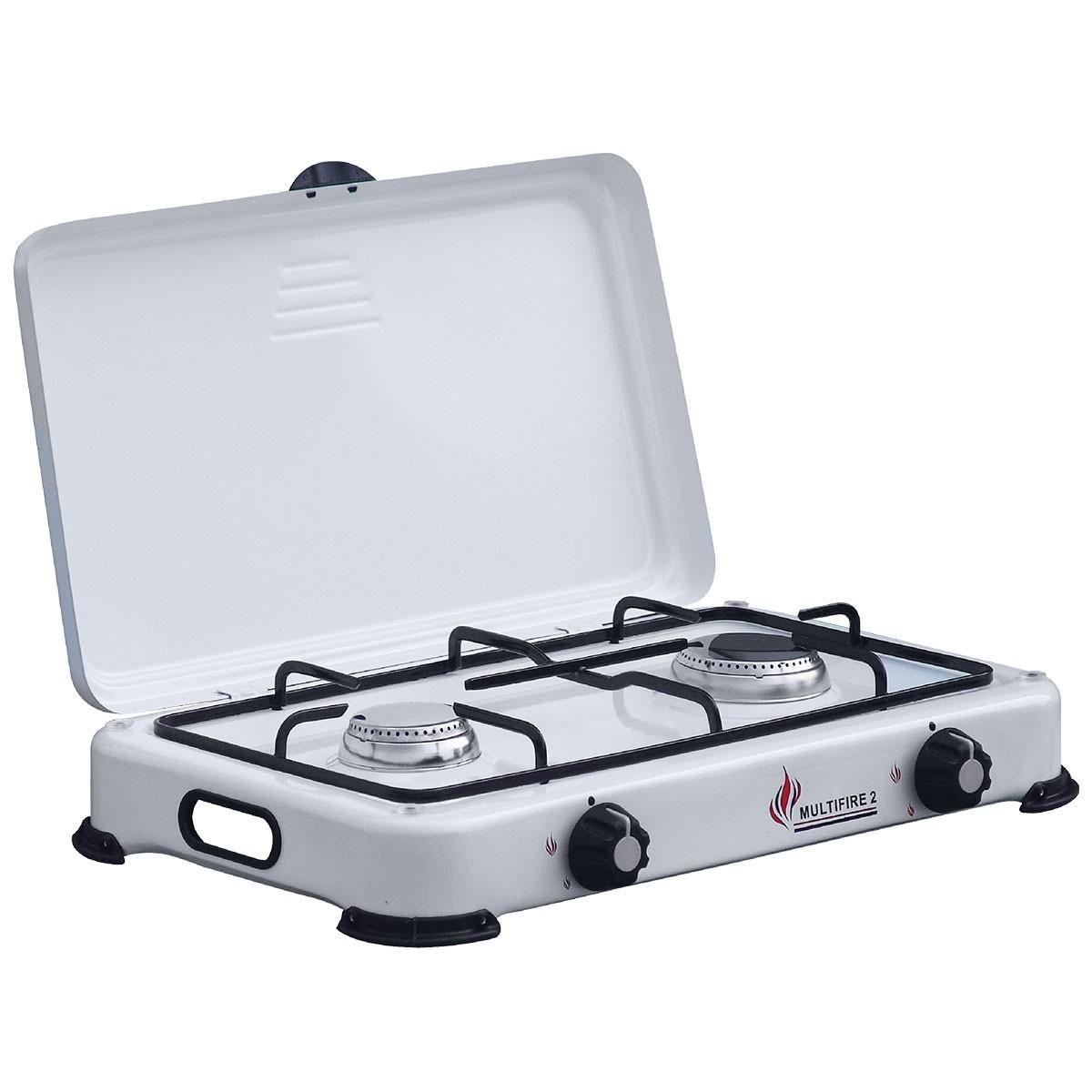 INTEC Plaque de cuisson gaz portable 2 feux 3200W Réchaud à gaz butane