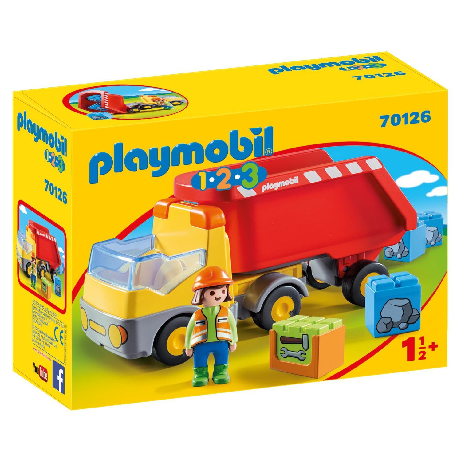 Playmobil 6774 - playmobil 1.2.3 - camion poubelle - La Poste