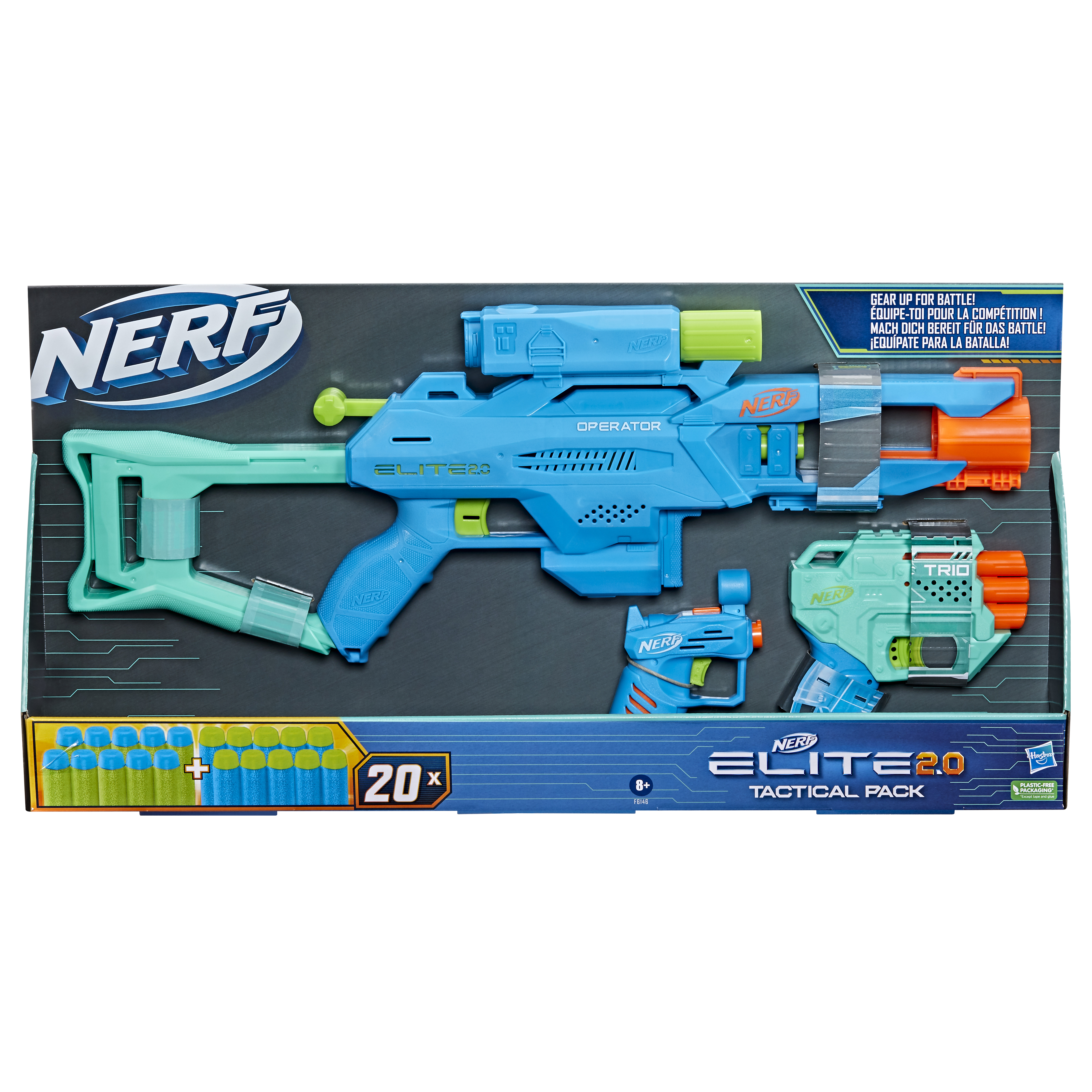 HASBRO Pistolet Elite 2.0 Turbine CS-18 Nerf pas cher 