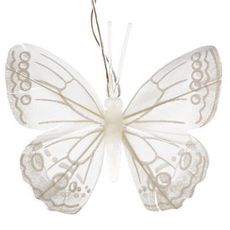 Guirlande Lumineuse 10 Led  Papillon  165cm Blanc