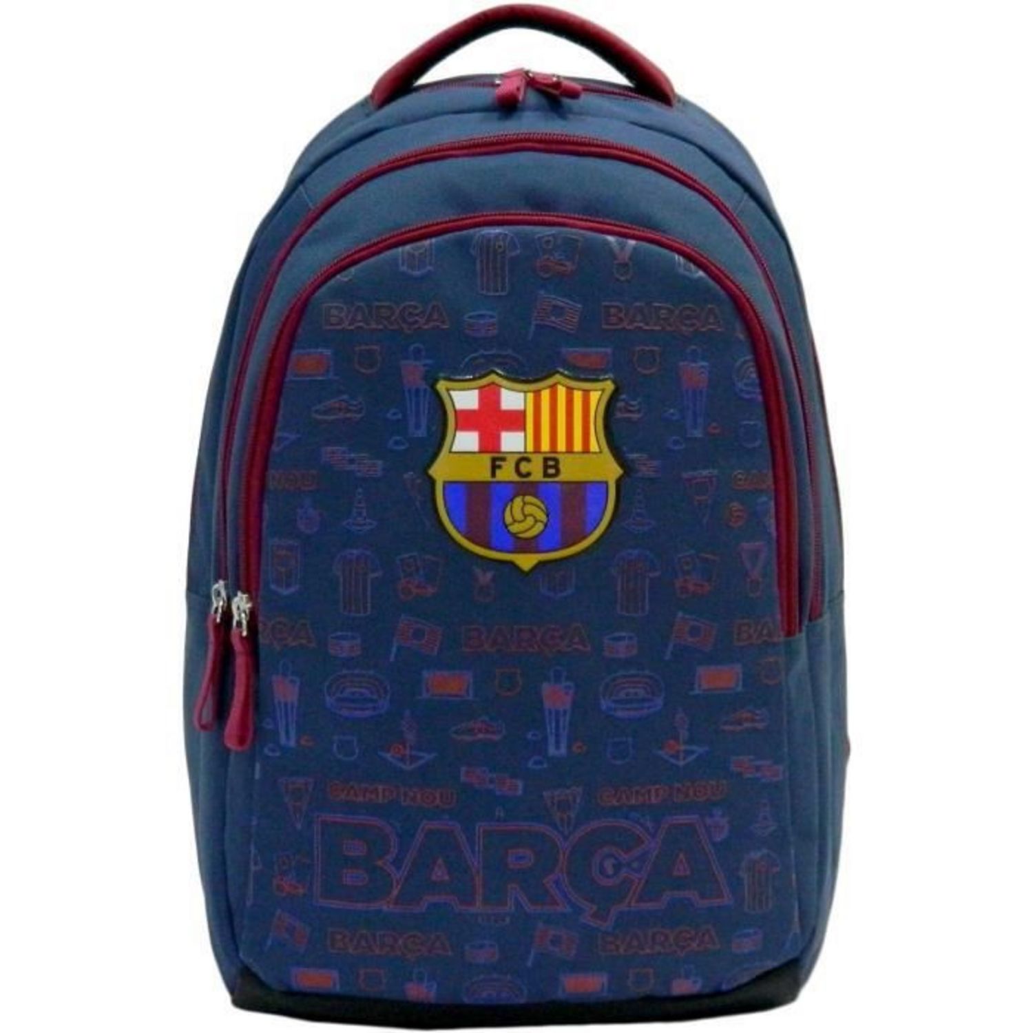 Sac dos 2 compartiments bleu FC Barcelone