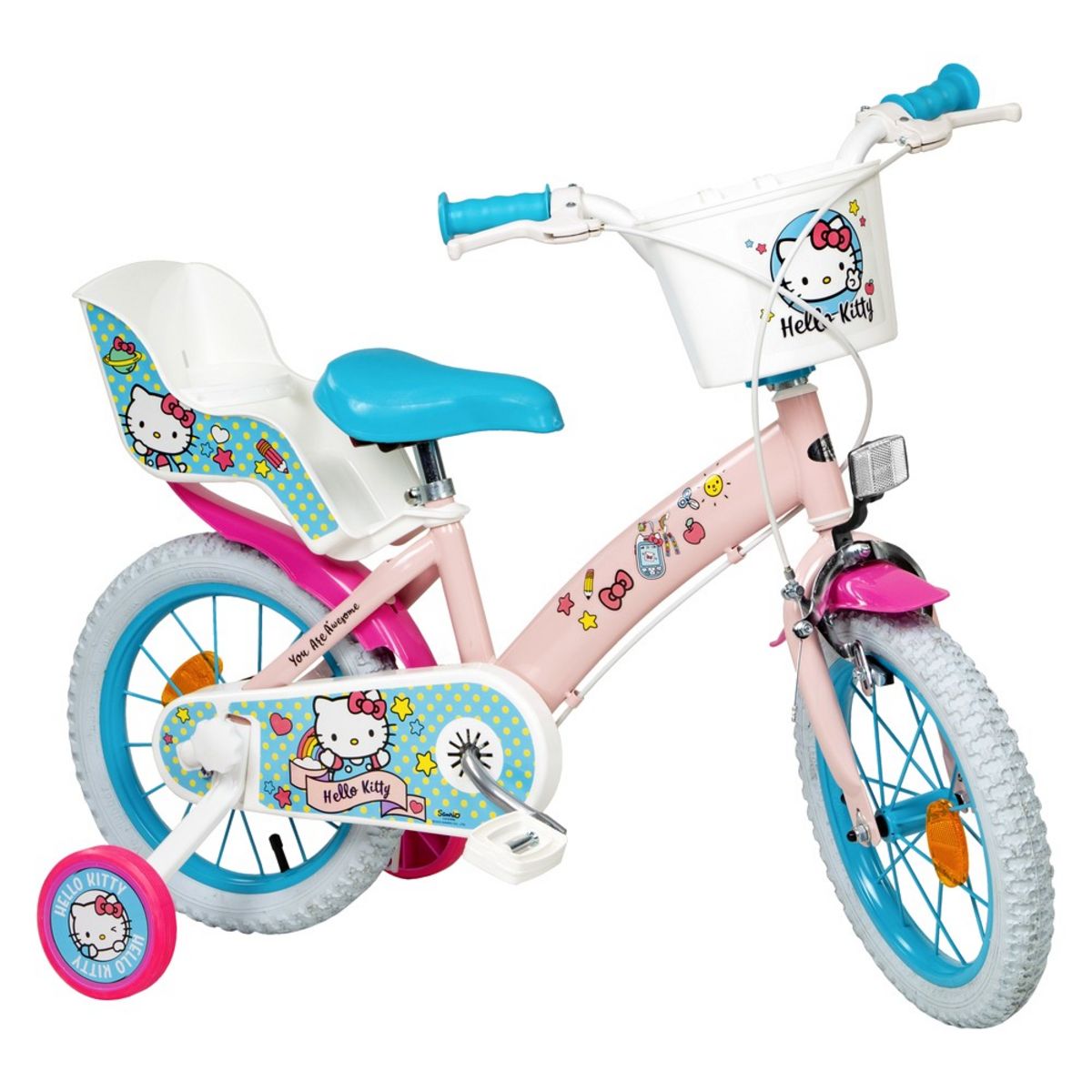 HELLO KITTY Velo 14 pouces Hello Kitty enfant fille 4 6 ans pas cher Auchan