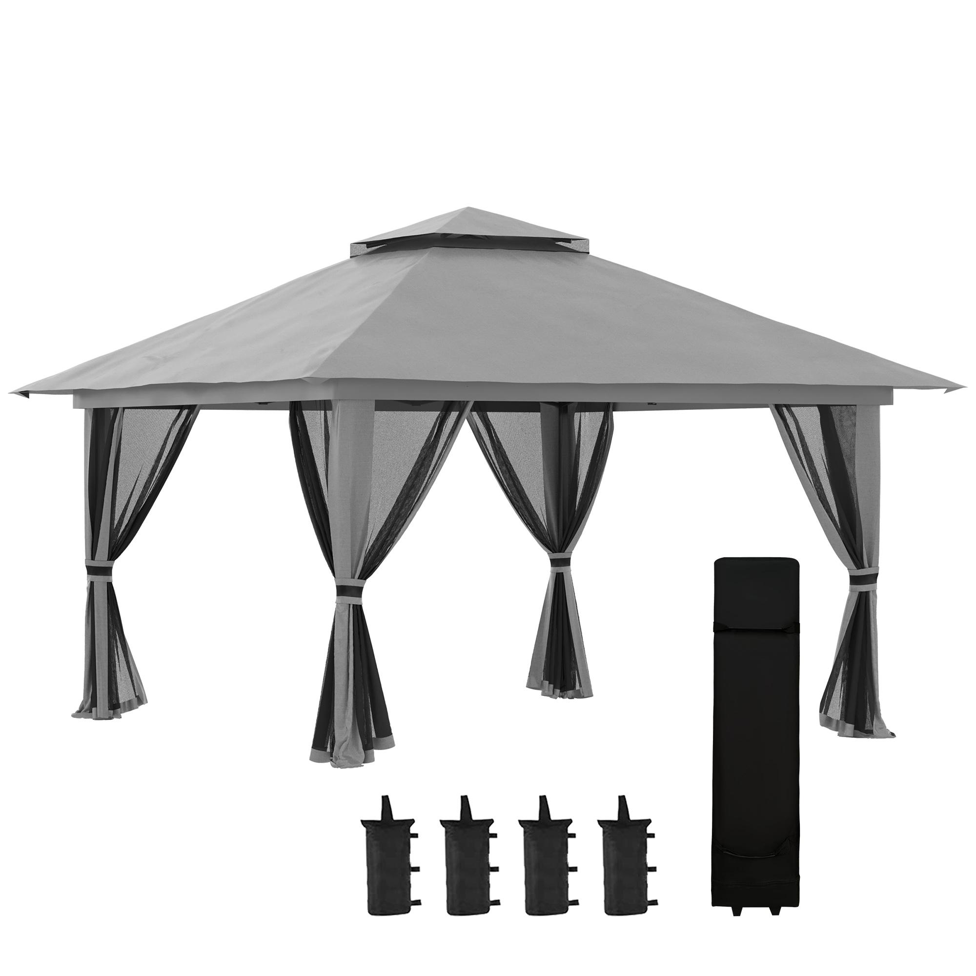 Tonnelle de jardin tente pliante barnum pop-up 2 x 2 m 4 parois