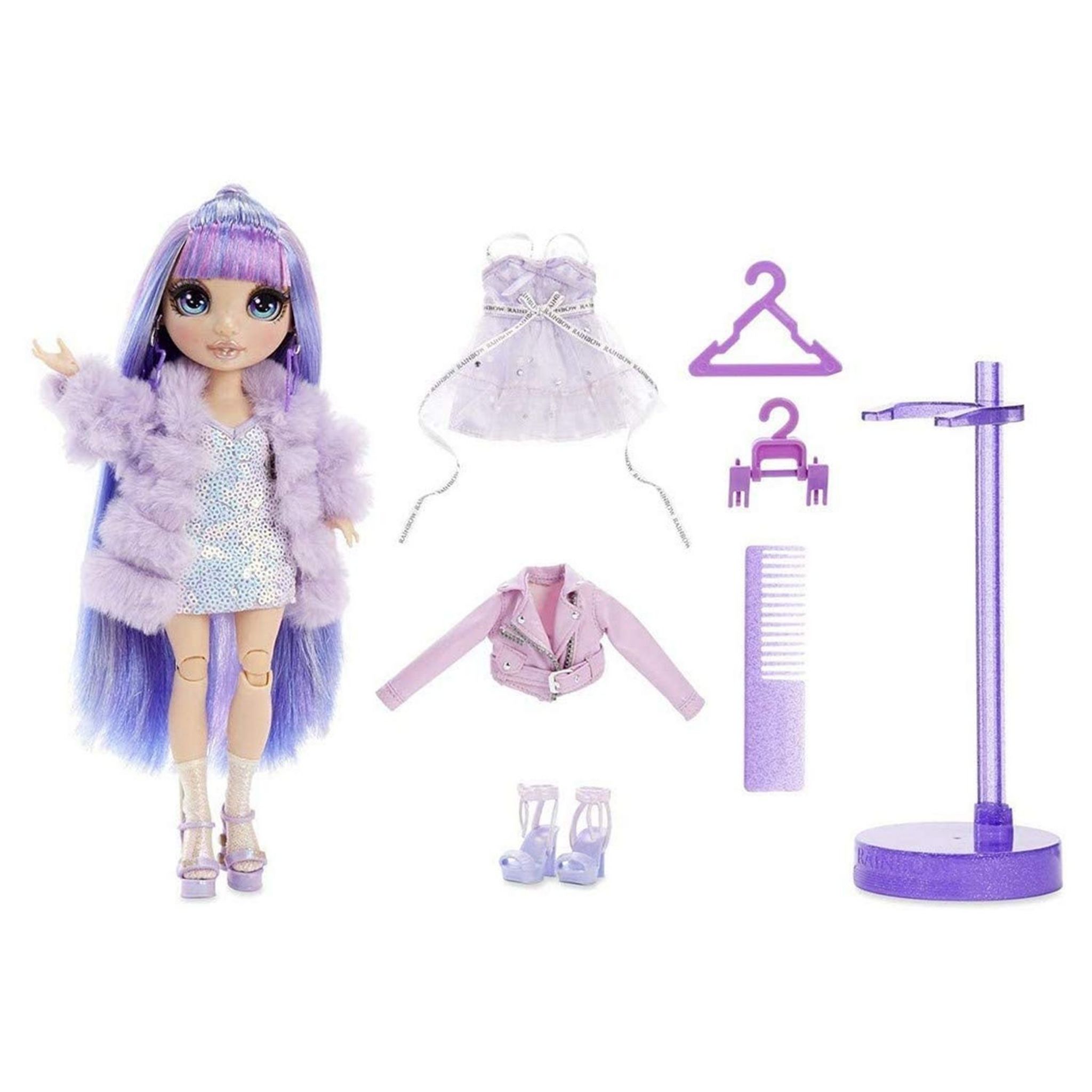 Poupée mannequin Rainbow High Pom Pom Girl Violet Willow - Poupée - Achat &  prix