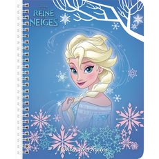 Cahier de texte à spirale fille 17x22cm 148 pages Reine des neiges Elsa