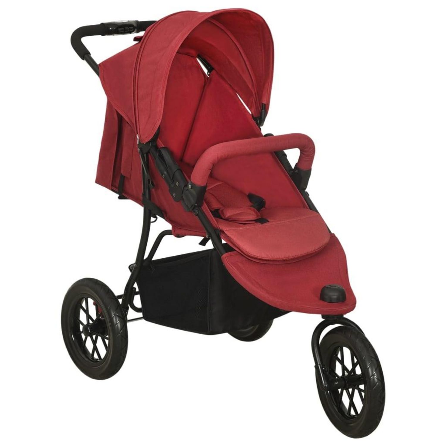 VIDAXL Poussette pour bebe Rouge Acier pas cher Auchan