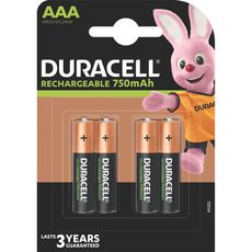 Duracell Pile rechargeable AAA/LR03 PLUS POWER 750 mAh, x4
