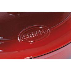 SITRAM Cocotte ovale Tradition en fonte d'acier, bouchon inox  (Rouge)