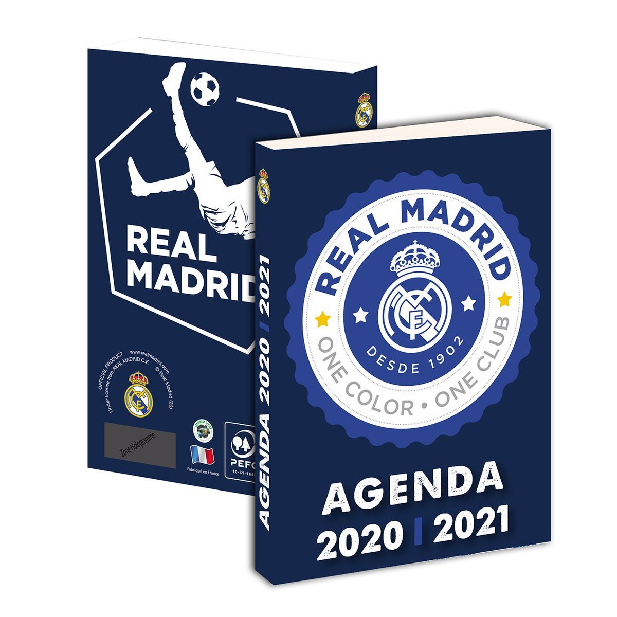 Agenda Scolaire Journalier REAL MADRID Football 2020-2021 Pas Cher ...