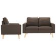 vidaxl 3056616 2 piece sofa set fabric brown (288695+288705)