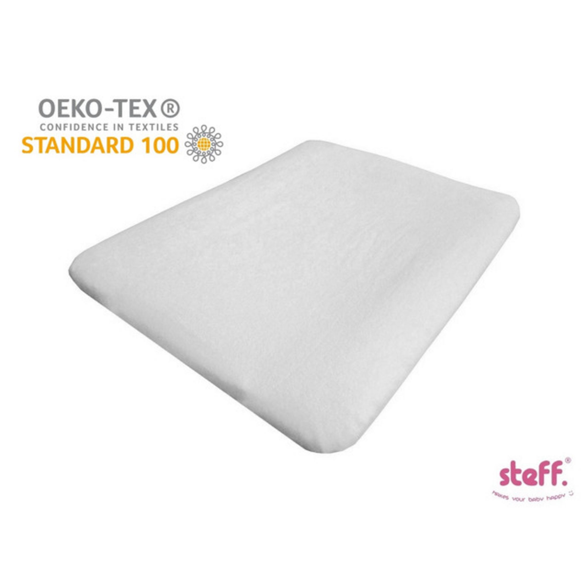 Steff - Matelas à langer blanc 50x70 cm + housse de matelas à langer blanc  50x70 cm - l'OEKO TEX label standard 100 pas cher 